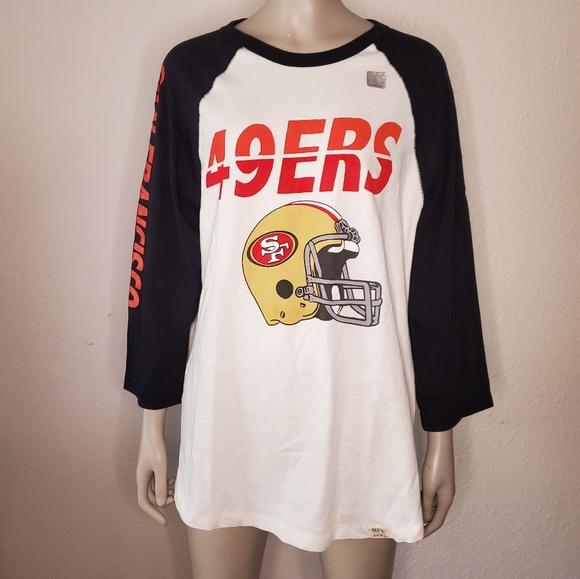 SOLD!! SF 49ers Men's Junk Food Raglan - Picture 2 of 8